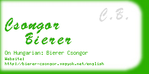 csongor bierer business card